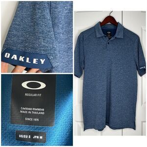Men’s Blue Oakley Regular Fit Short Sleeve Polo Size Small S